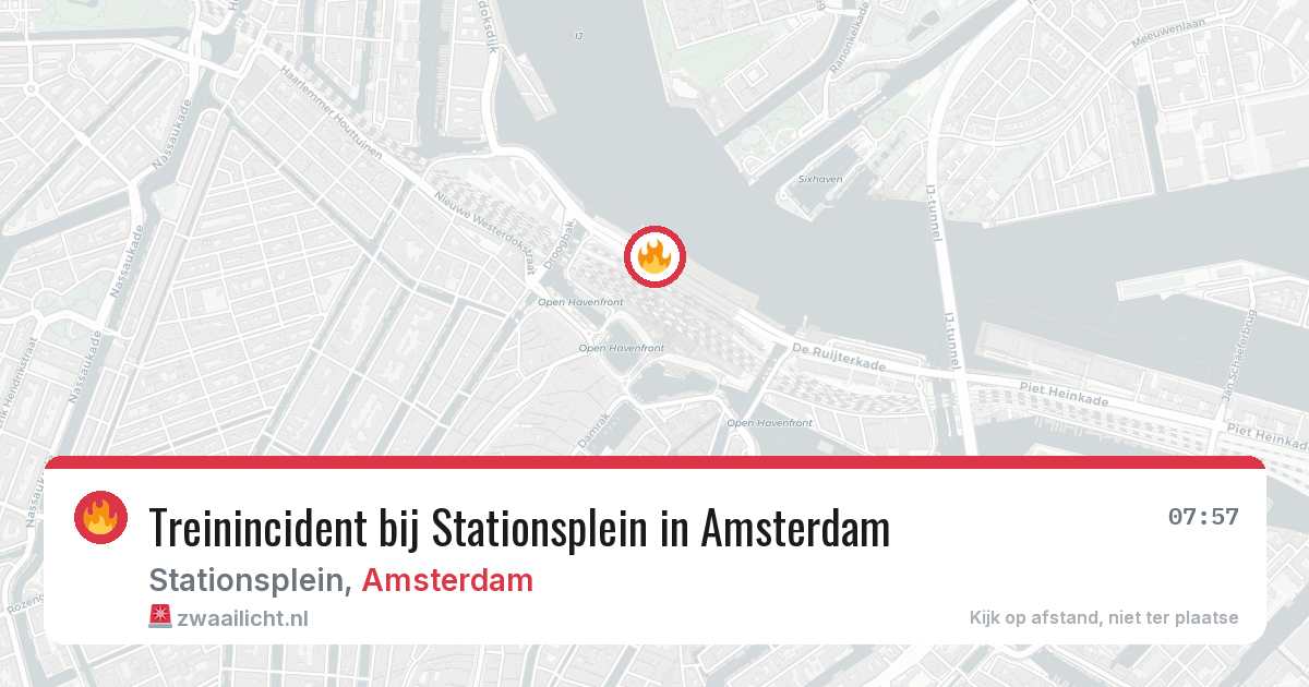 Treinincident bij Stationsplein in Amsterdam — 19 jul 2026