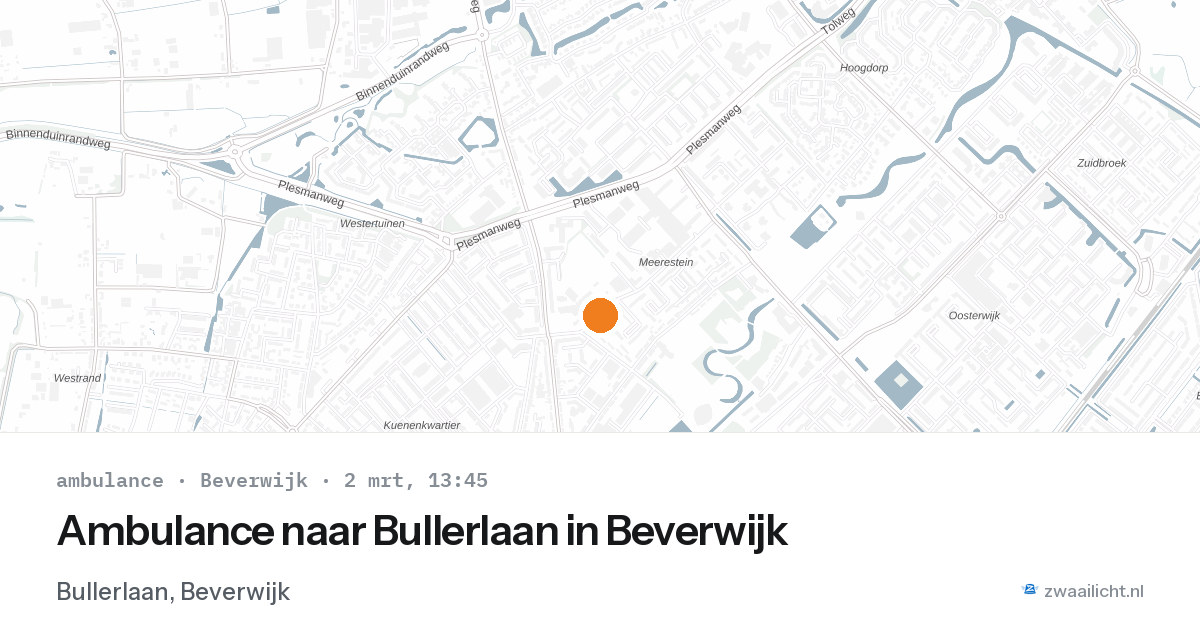 Ambulance naar Bullerlaan in Beverwijk — 2 mrt 2026