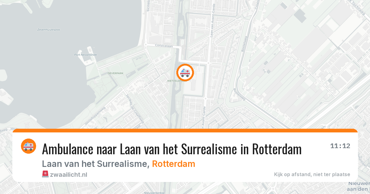 Ambulance naar Laan van het Surrealisme in Rotterdam — 25 jun 2026