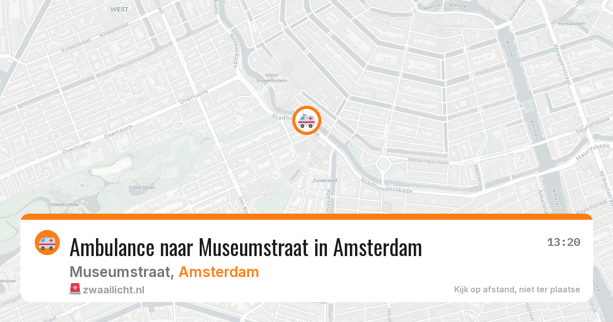 Ambulance naar Museumstraat in Amsterdam — 27 jun 2026