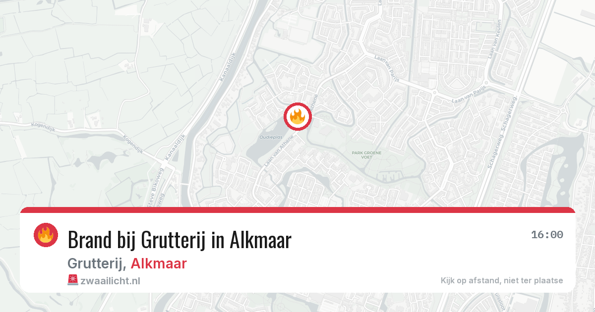 Brand bij Grutterij in Alkmaar — 12 mrt 2026