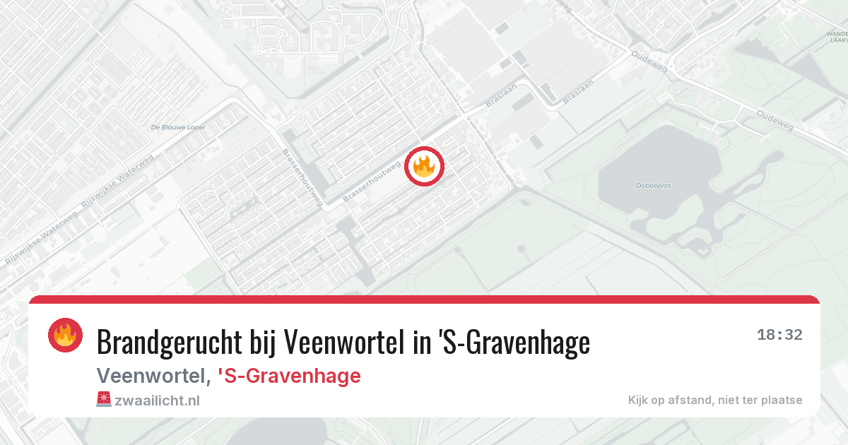 Brandgerucht bij Veenwortel in 'S-Gravenhage — 16 jul 2026