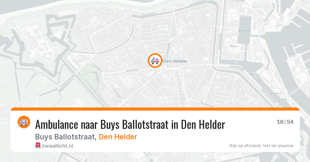 Ambulance naar Buys Ballotstraat in Den Helder — 6 aug 2026
