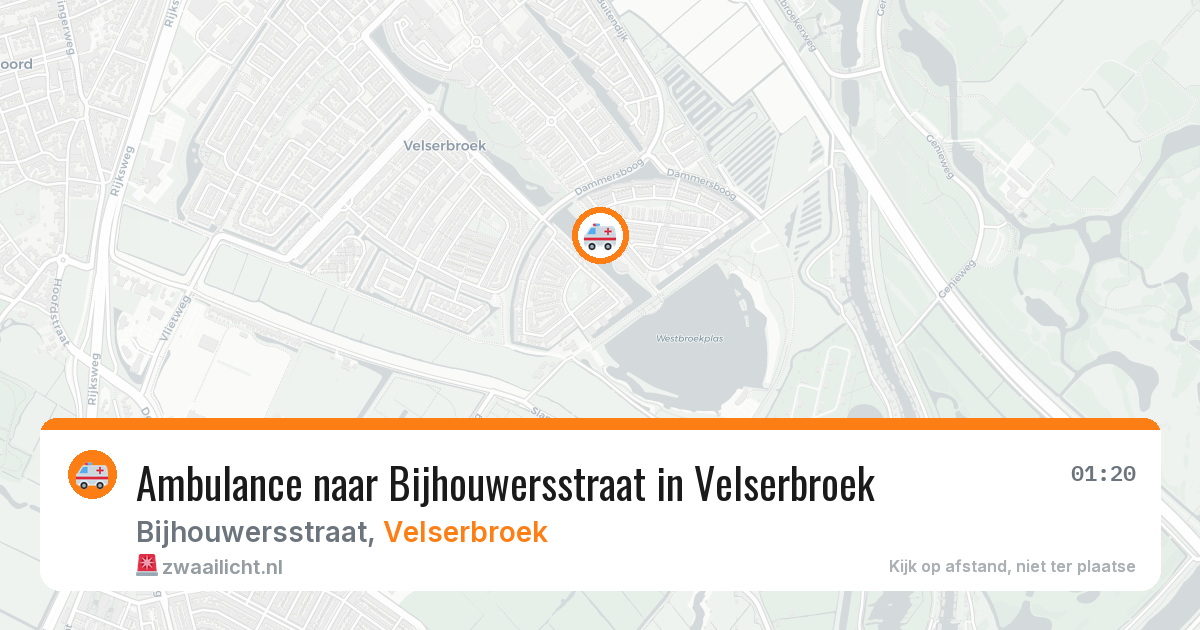 Ambulance naar Bijhouwersstraat in Velserbroek — 6 aug 2026