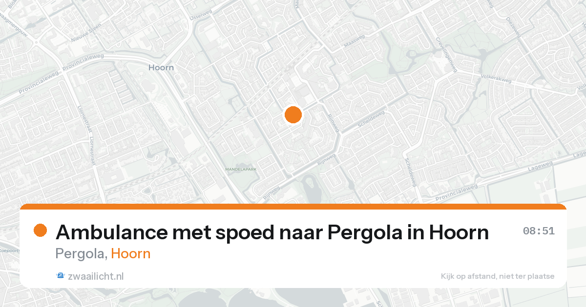 Ambulance met spoed naar Pergola in Hoorn — 18 aug 2026