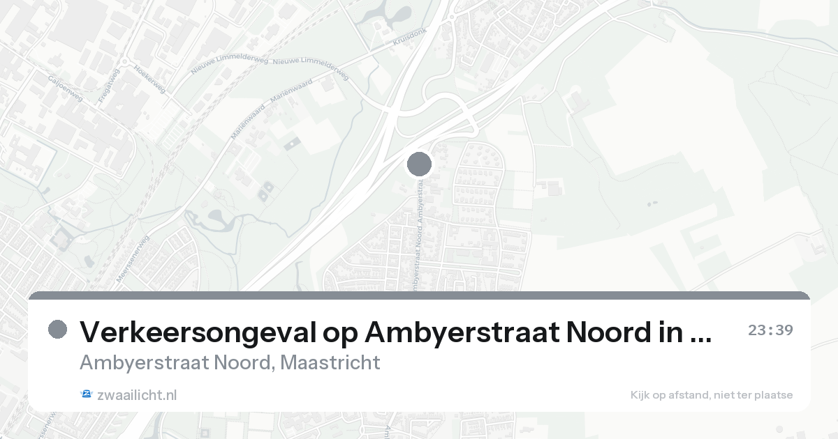 Verkeersongeval op Ambyerstraat Noord in Maastricht — 23 aug 2026