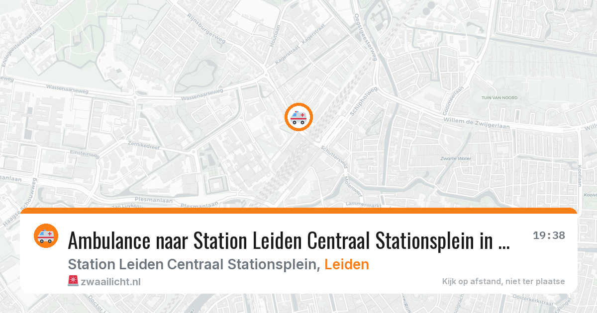 Ambulance naar Station Leiden Centraal Stationsplein in Leiden — 6 feb 2026
