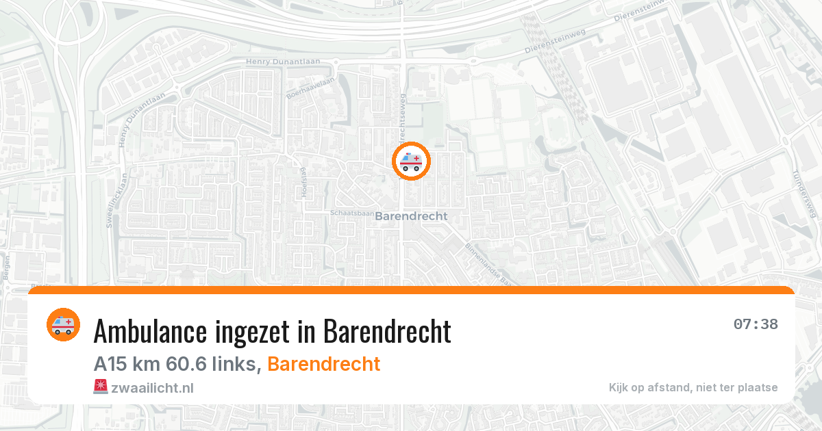 Ambulance ingezet in Barendrecht — 6 jul 2026