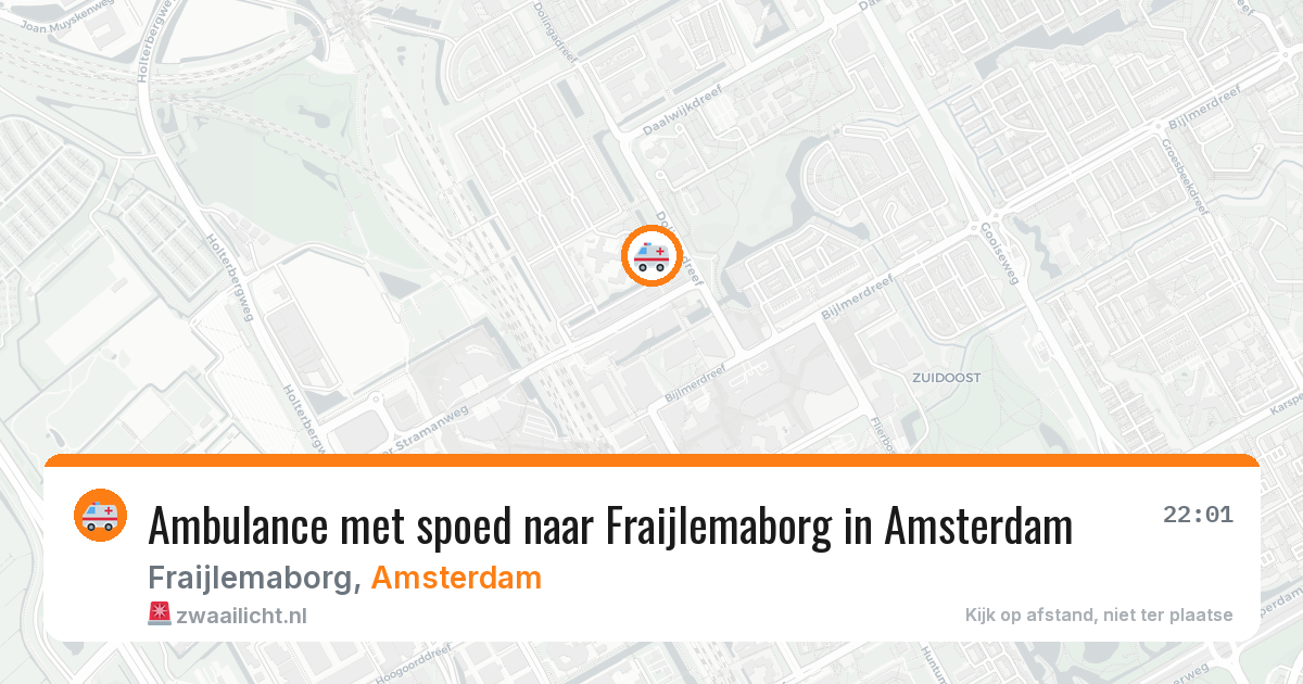 Ambulance met spoed naar Fraijlemaborg in Amsterdam — 3 jul 2026