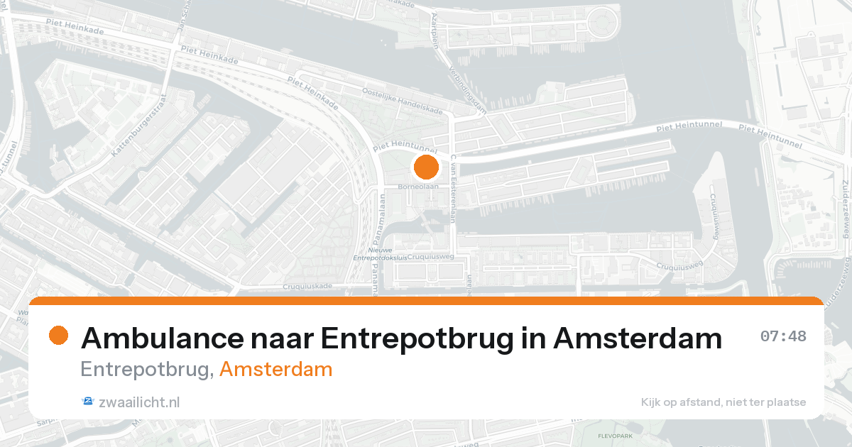 Ambulance naar Entrepotbrug in Amsterdam — 25 aug 2026