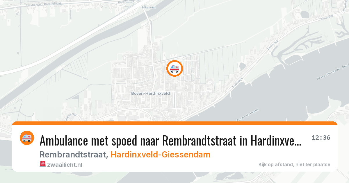 Ambulance met spoed naar Rembrandtstraat in Hardinxveld-Giessendam — 2 apr 2026