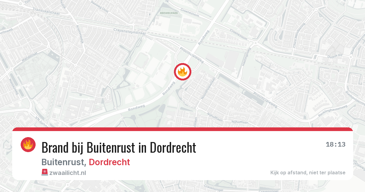 Brand bij Buitenrust in Dordrecht — 20 apr 2026