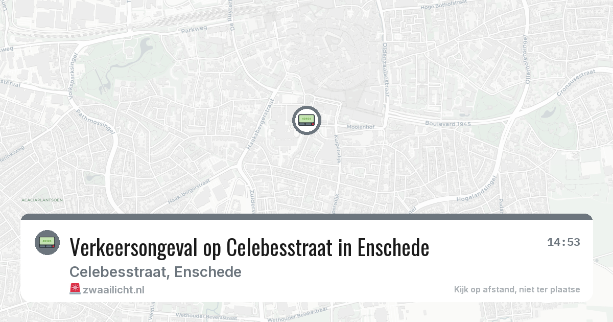 Verkeersongeval op Celebesstraat in Enschede — 20 mei 2026