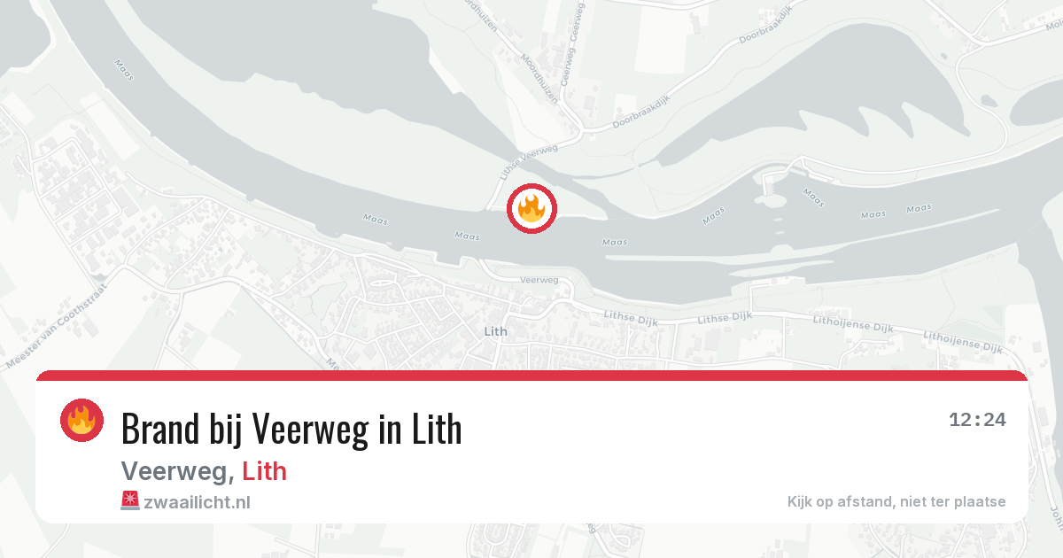 Brand bij Veerweg in Lith — 16 mei 2026