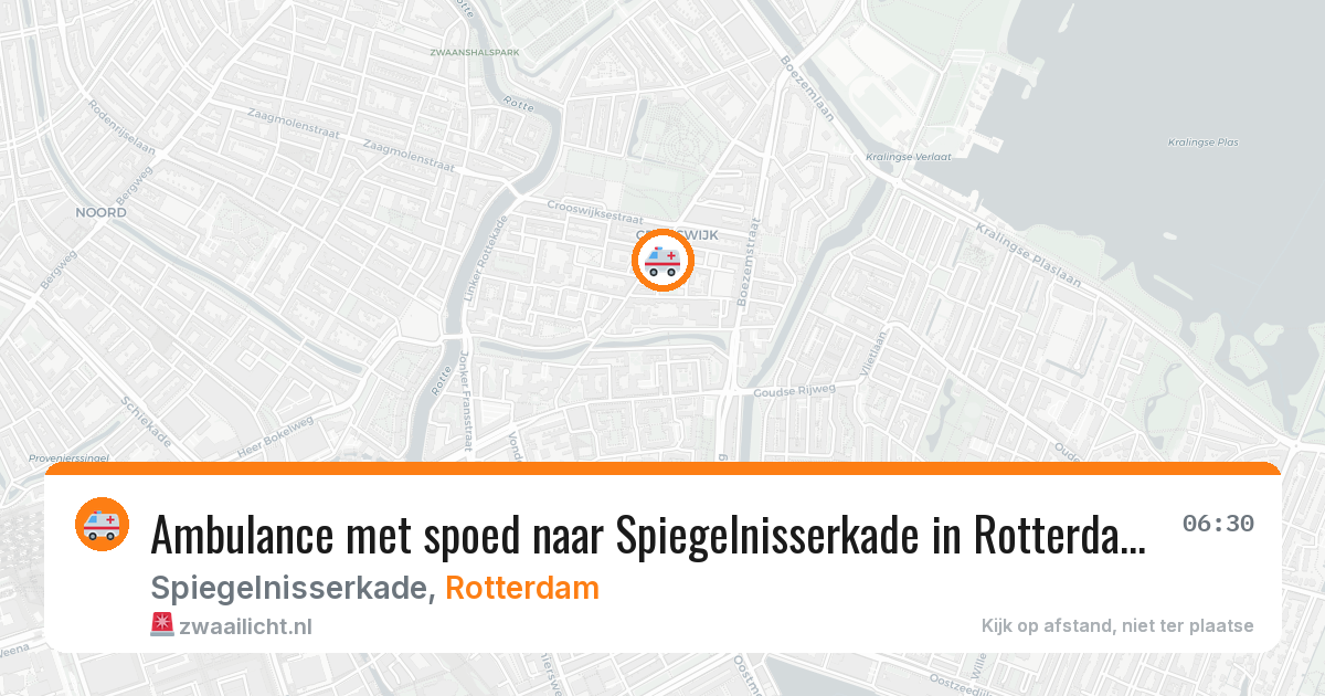 Ambulance met spoed naar Spiegelnisserkade in Rotterdam — 25 apr 2026