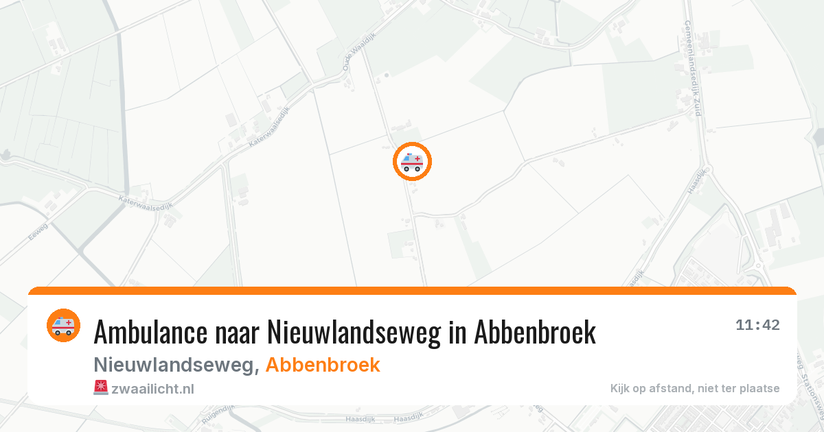 Ambulance naar Nieuwlandseweg in Abbenbroek — 6 jul 2026
