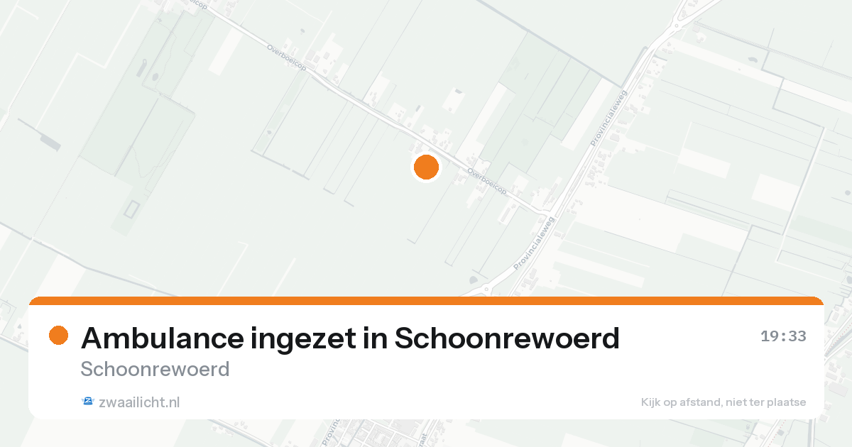 Ambulance ingezet in Schoonrewoerd — 13 aug 2026