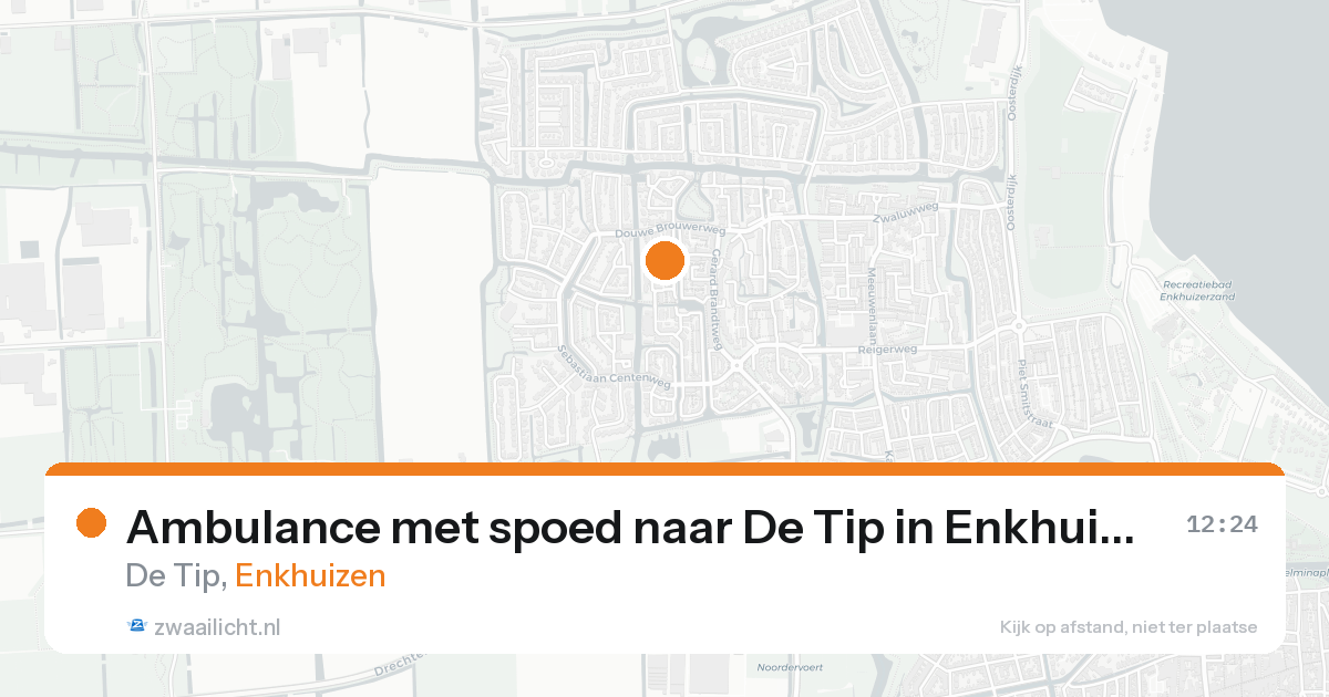 Ambulance met spoed naar De Tip in Enkhuizen — 7 feb 2026