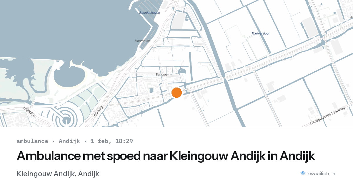 Ambulance met spoed naar Kleingouw Andijk in Andijk — 1 feb 2026