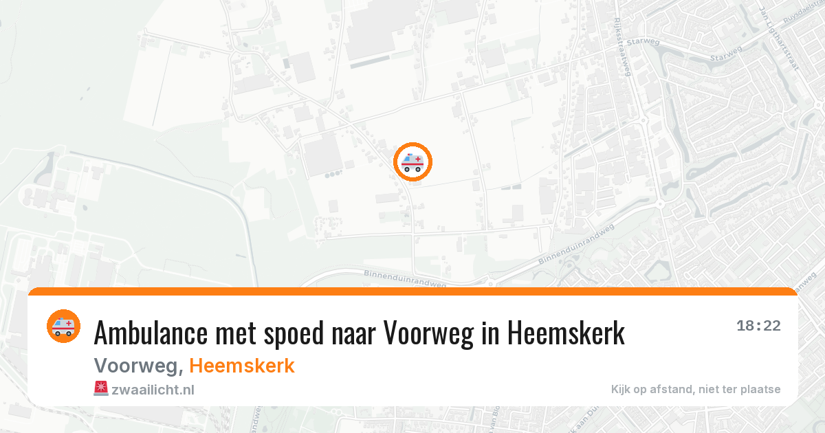 Ambulance met spoed naar Voorweg in Heemskerk — 31 mrt 2026