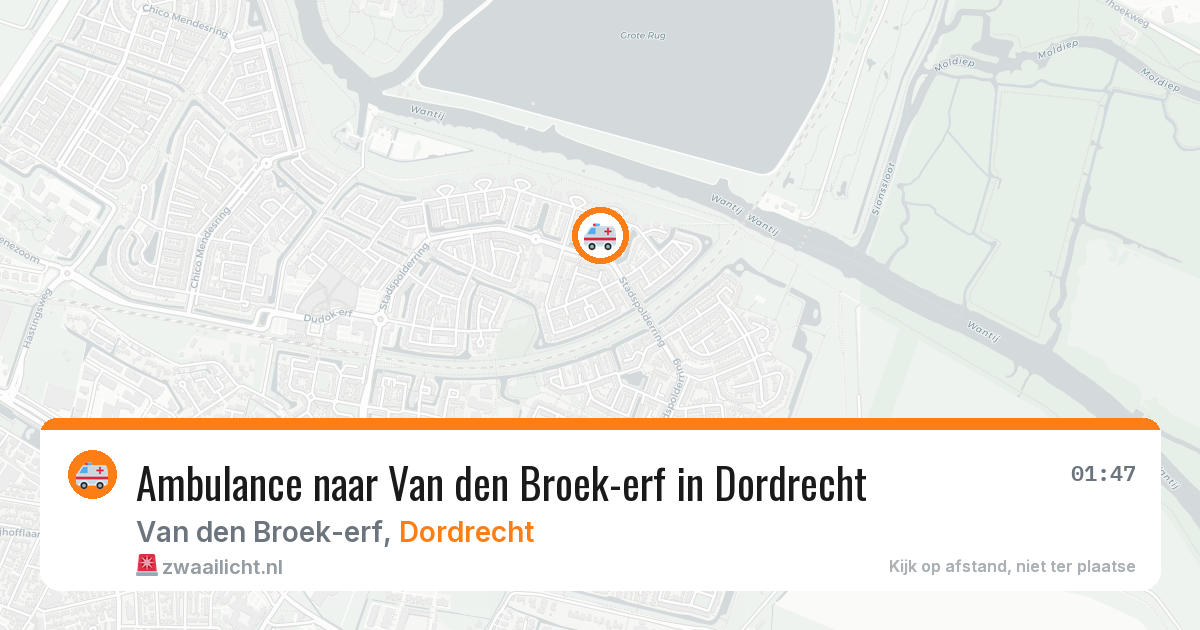 Ambulance naar Van den Broek-erf in Dordrecht — 6 jun 2026