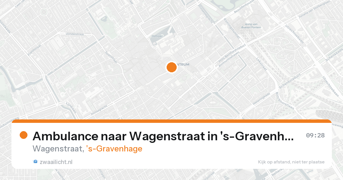Ambulance naar Wagenstraat in 's-Gravenhage — 15 aug 2026