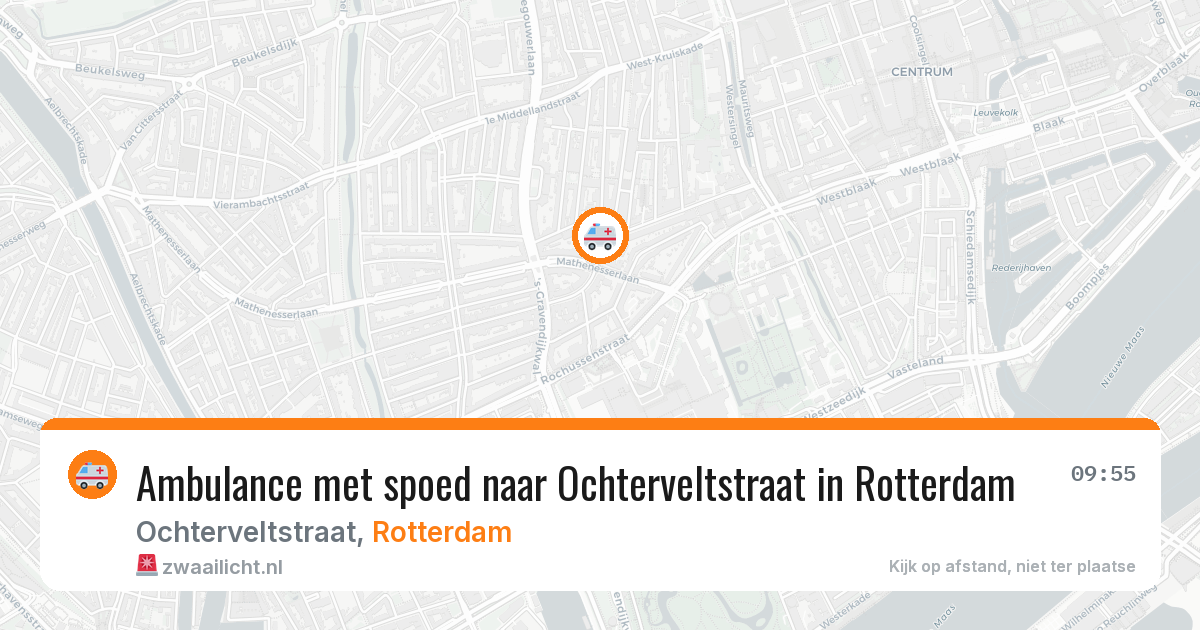 Ambulance met spoed naar Ochterveltstraat in Rotterdam — 10 jul 2026