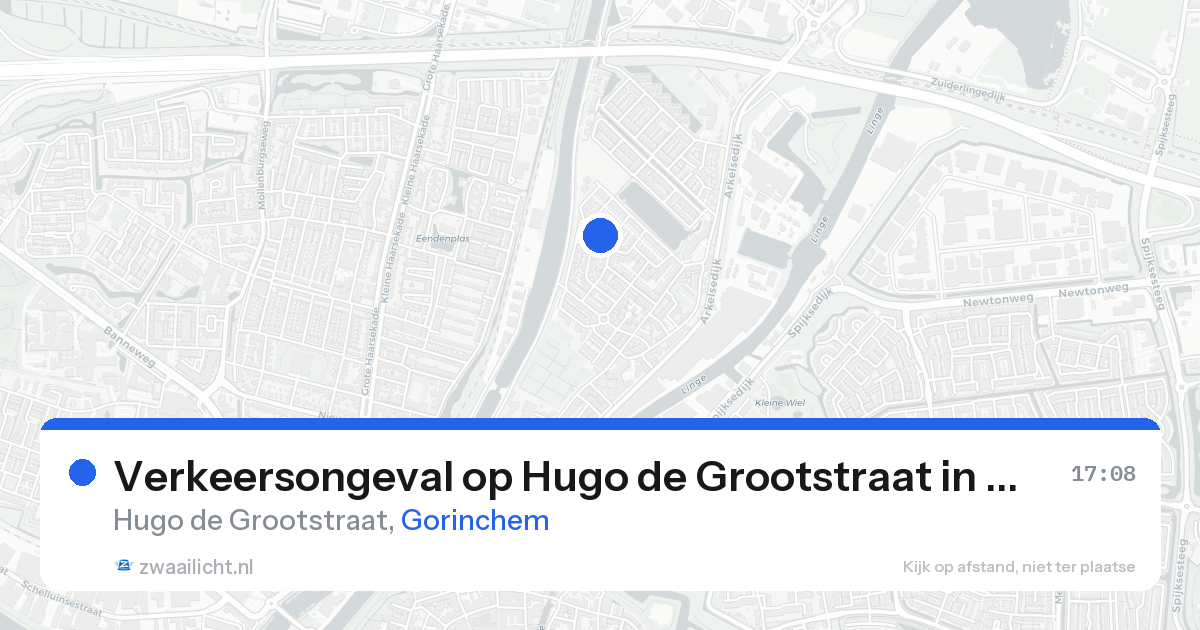 Verkeersongeval op Hugo de Grootstraat in Gorinchem — 23 aug 2026
