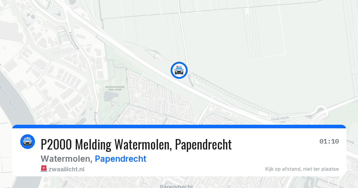 P2000 Melding Watermolen, Papendrecht — 1 mei 2026