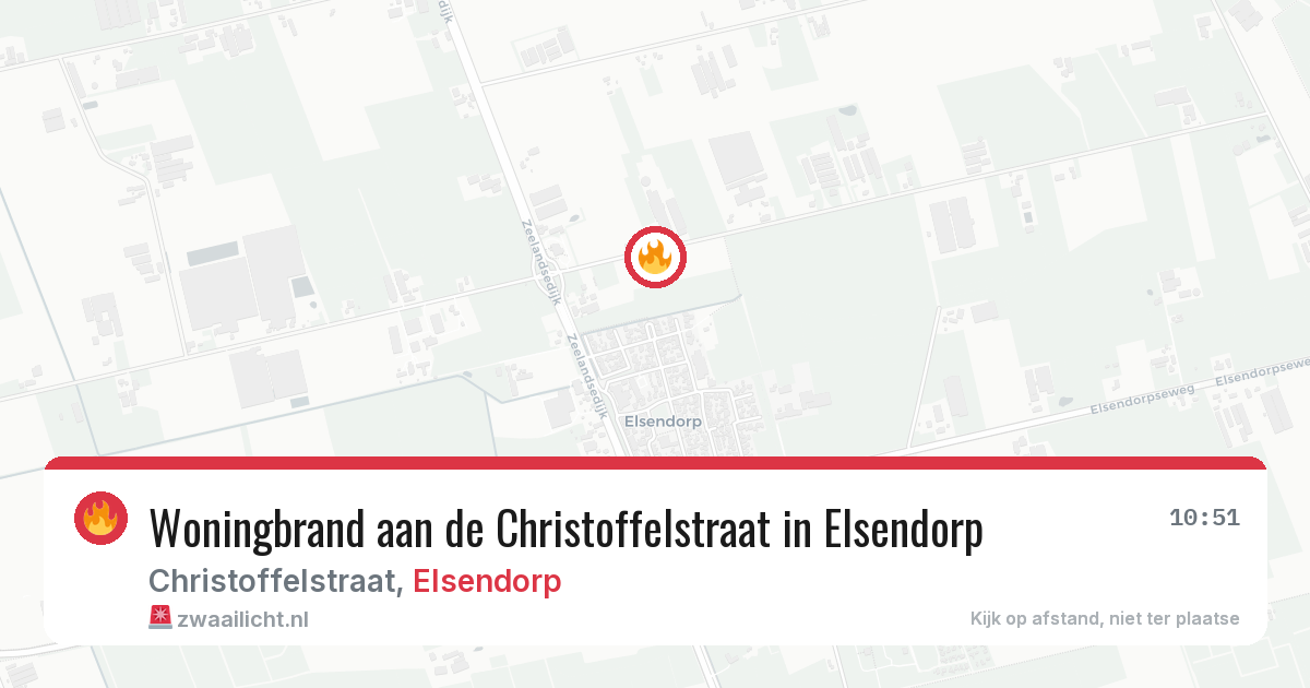 Woningbrand aan de Christoffelstraat in Elsendorp — 25 apr 2026