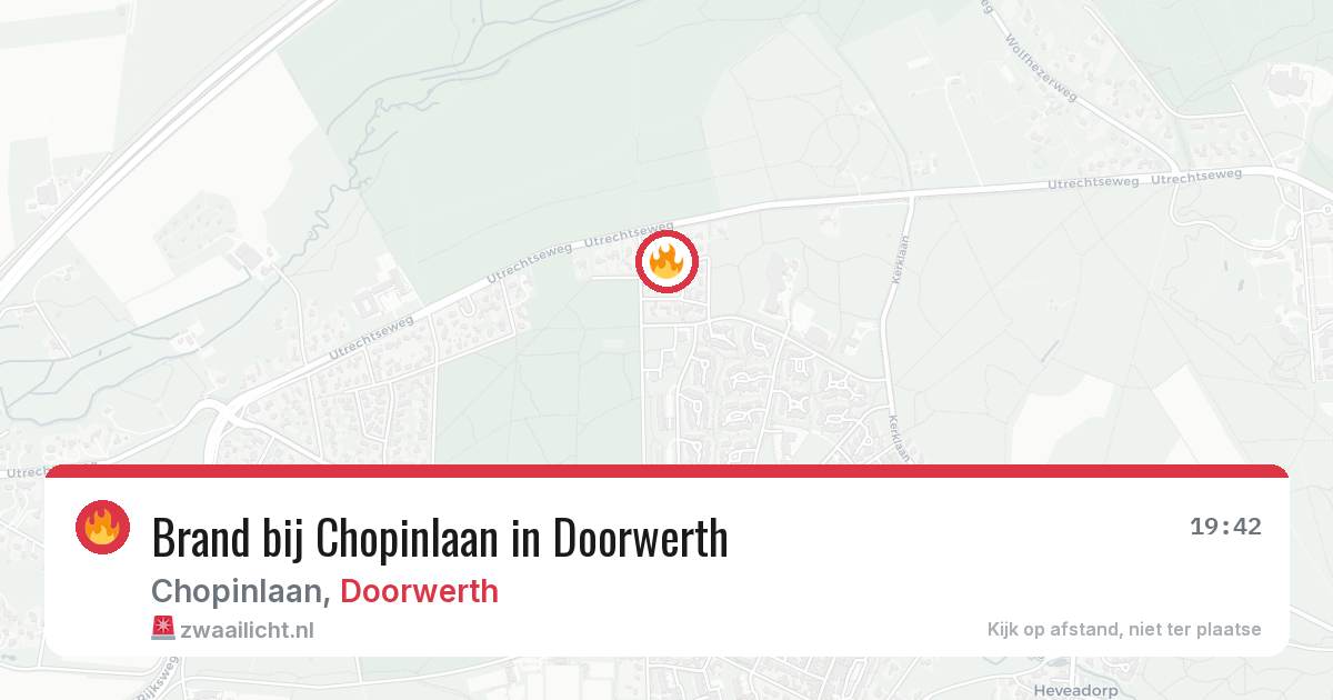 Brand bij Chopinlaan in Doorwerth — 12 aug 2026