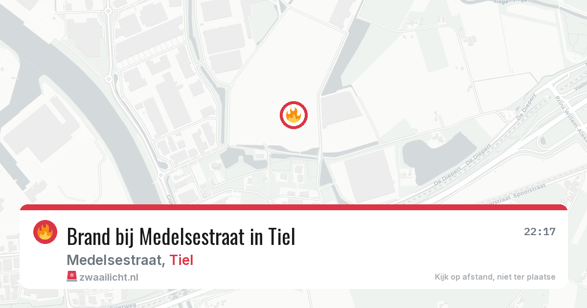 Brand bij Medelsestraat in Tiel — 3 aug 2026