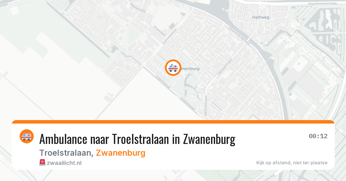 Ambulance naar Troelstralaan in Zwanenburg — 3 jun 2026