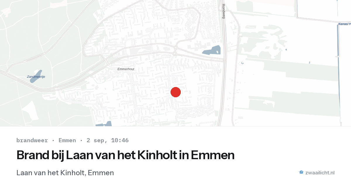 Brand bij Laan van het Kinholt in Emmen — 2 sep 2026