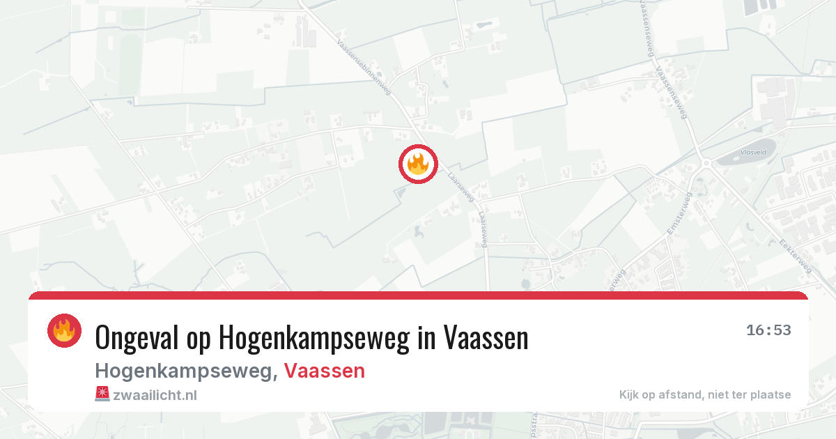 Ongeval op Hogenkampseweg in Vaassen — 24 jun 2026