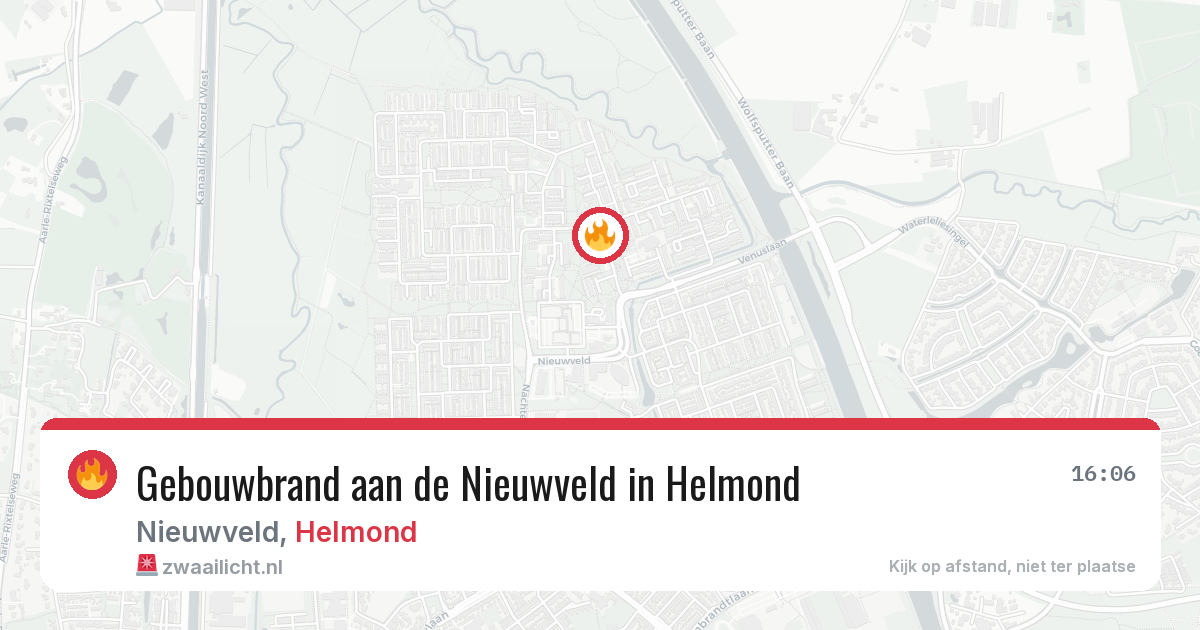 Gebouwbrand aan de Nieuwveld in Helmond — 25 jun 2026