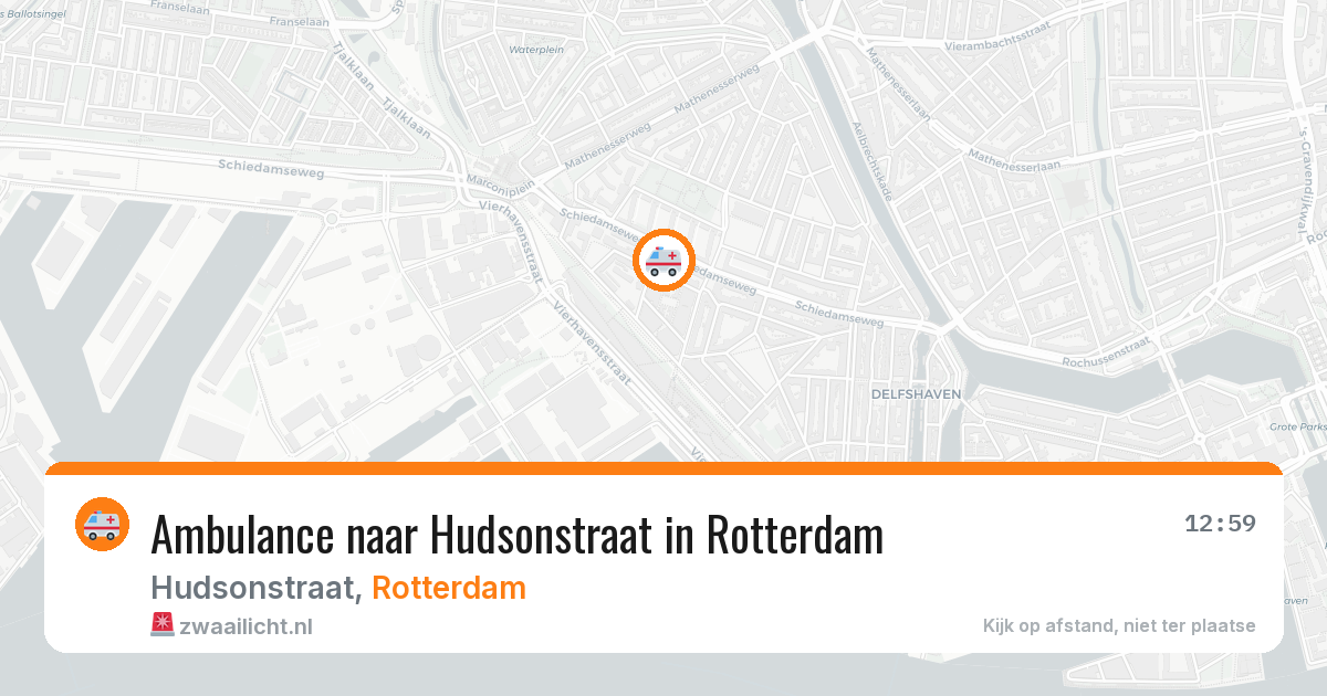Ambulance naar Hudsonstraat in Rotterdam — 7 apr 2026