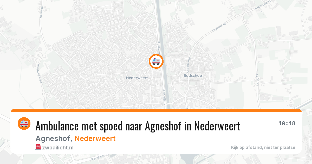 Ambulance met spoed naar Agneshof in Nederweert — 25 jul 2026
