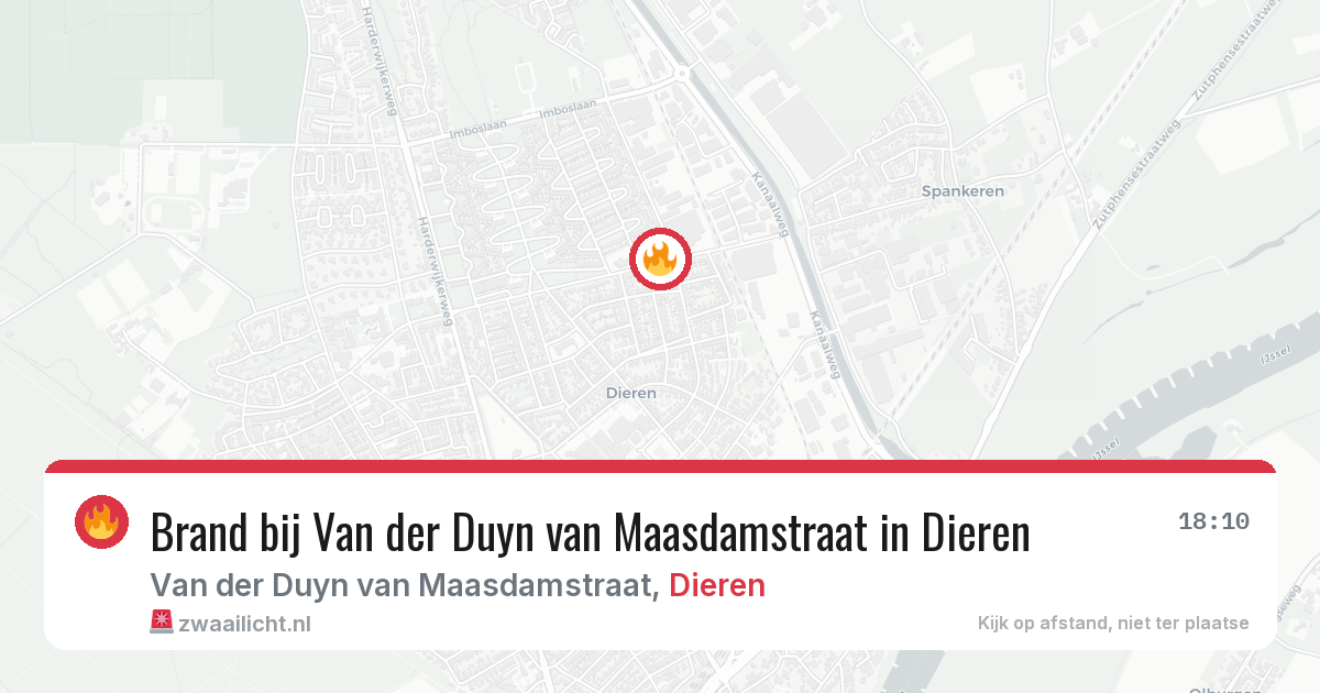 Brand bij Van der Duyn van Maasdamstraat in Dieren — 25 jul 2026
