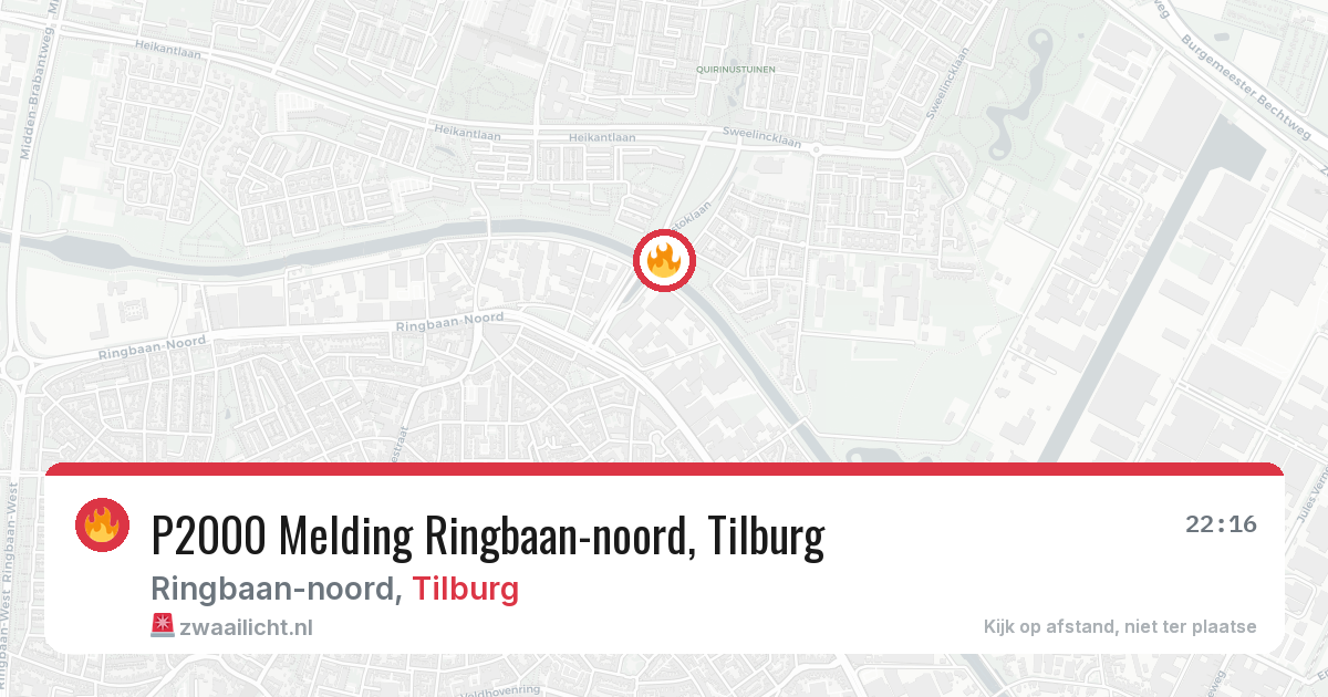 P2000 Melding Ringbaan-noord, Tilburg — 8 feb 2026