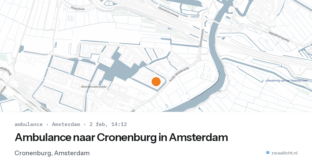 Ambulance naar Cronenburg in Amsterdam — 2 feb 2026