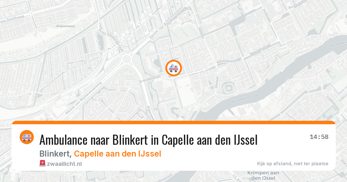 Ambulance naar Blinkert in Capelle aan den IJssel — 13 jul 2026