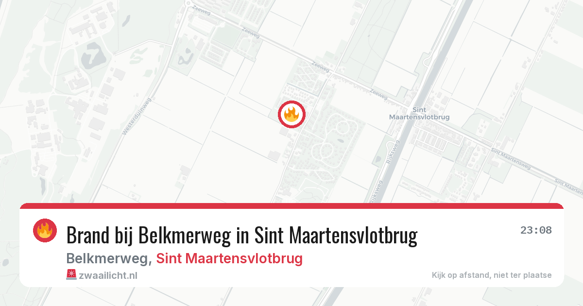 Brand bij Belkmerweg in Sint Maartensvlotbrug — 3 mei 2026