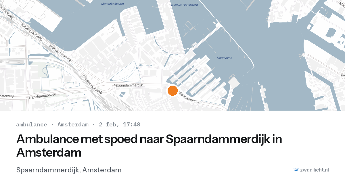 Ambulance met spoed naar Spaarndammerdijk in Amsterdam — 2 feb 2026