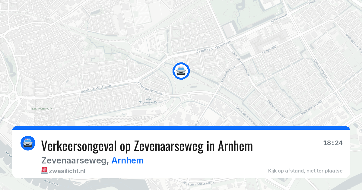 Verkeersongeval op Zevenaarseweg in Arnhem — 24 jan 2026