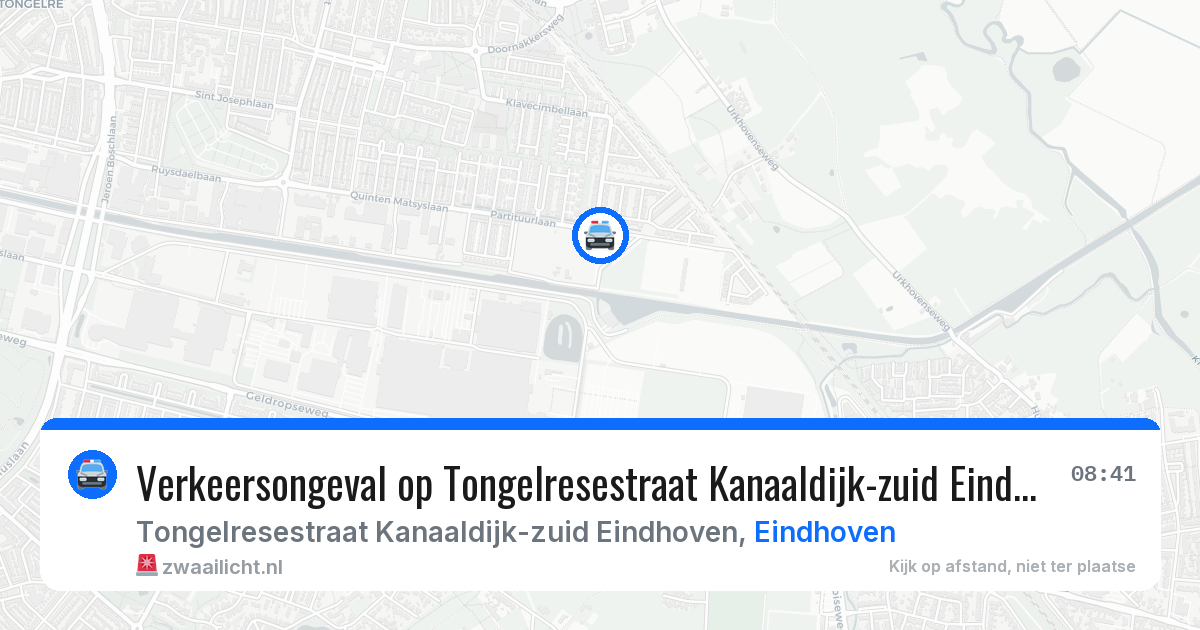 Verkeersongeval op Tongelresestraat Kanaaldijk-zuid Eindhoven in Eindhoven — 29 apr 2026