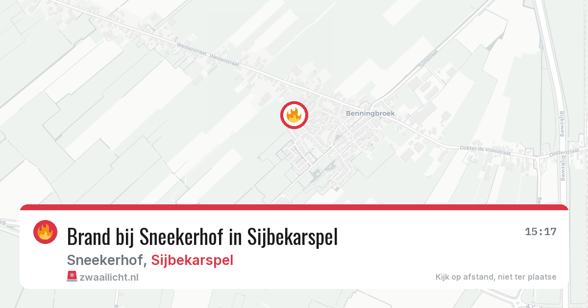 Brand bij Sneekerhof in Sijbekarspel — 14 jun 2026