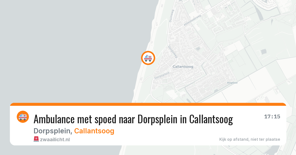 Ambulance met spoed naar Dorpsplein in Callantsoog — 26 apr 2026