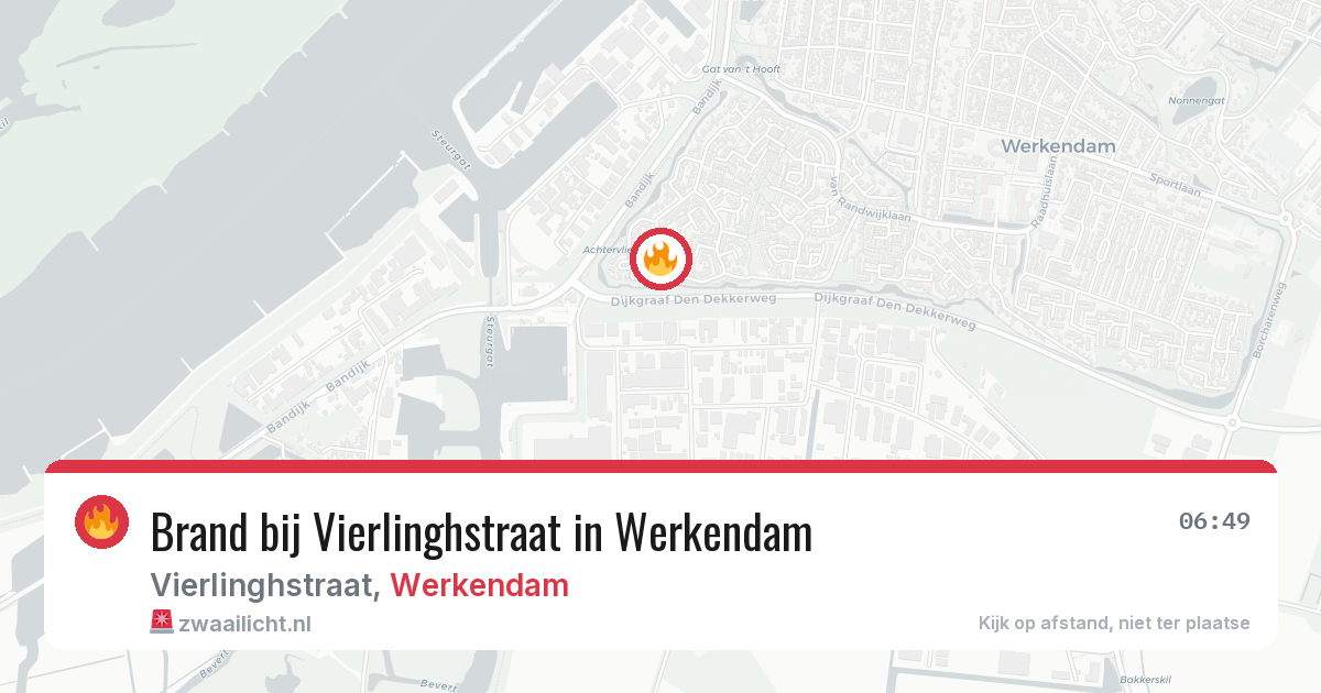 Brand bij Vierlinghstraat in Werkendam — 6 aug 2026