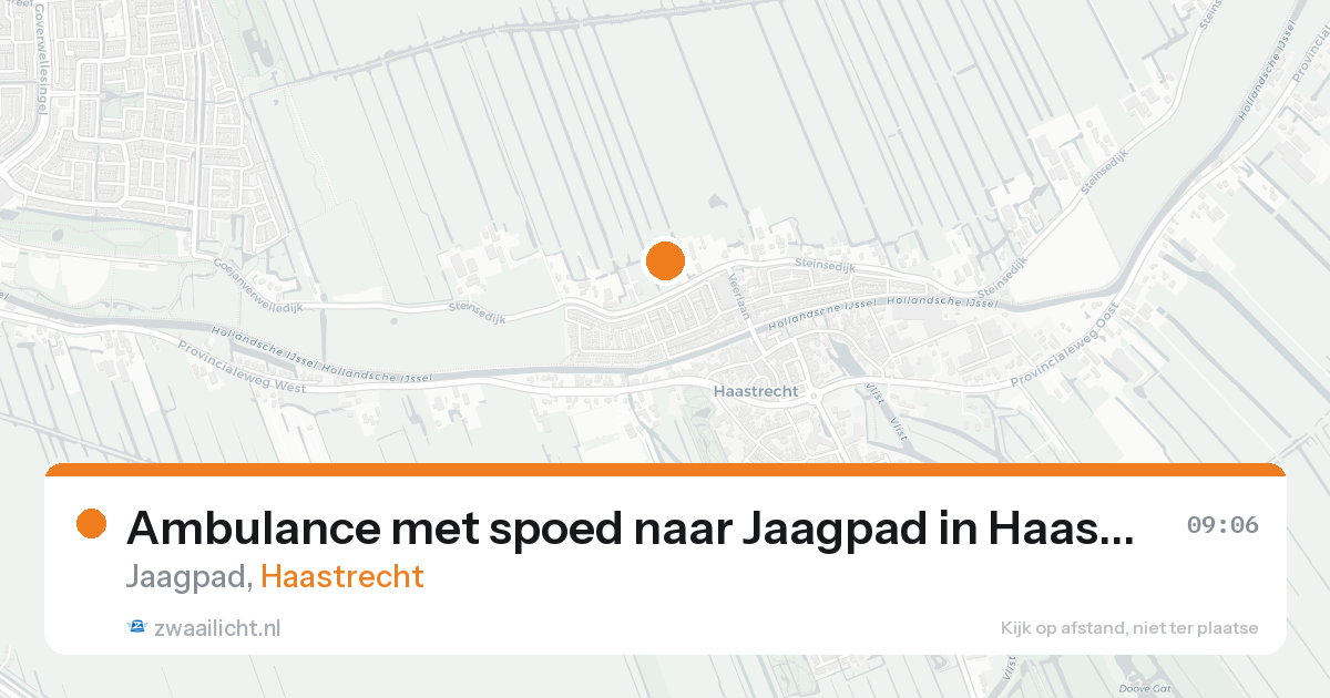 Ambulance met spoed naar Jaagpad in Haastrecht — 30 apr 2026
